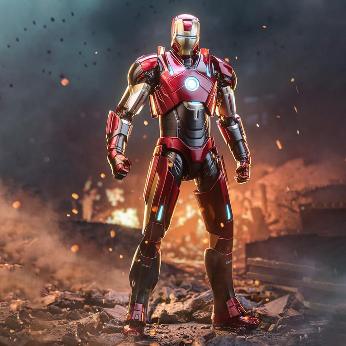 ZD Toys 1/10 Non-Luminous Version Iron Men MK16 Action Figures