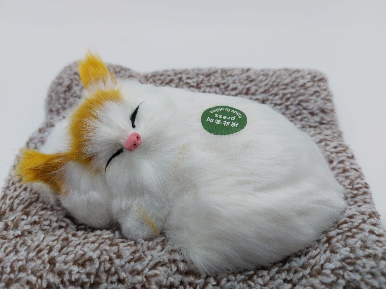 Sleeping Cat Plush Toy Car Interior Dashboard Decorative ABS Soft