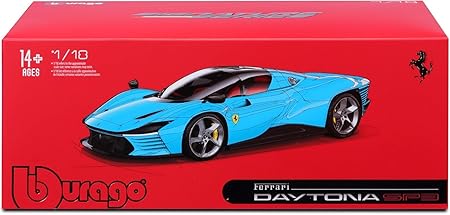 Bburago - 1/18 Signature Series Scale Model Compatible with Ferrari Daytona SP3 Closed Top 2022 (Blue)