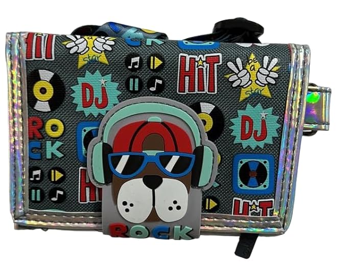 3D Dog Print Kids Wallet for Girls Boys | Trifold Canvas Wallet for Kids