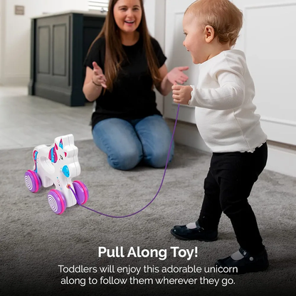 Ratna's Sparky The Unicorn | Walk & Play Pull Along Toy for Infant