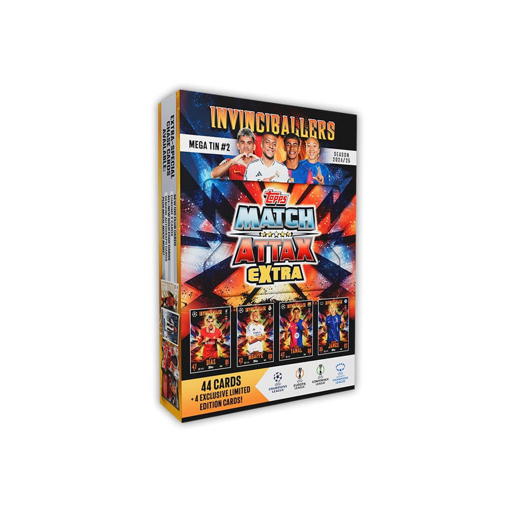 Topps UCL & WUCL Match Attax Extra 2025 Trading & Collectible Card Game (Mega Tin #2 - The Invinciballers)