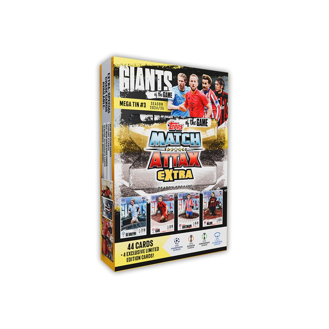 opps UCL & WUCL Match Attax Extra 2025 Trading & Collecitble Card Game (Mega Tin #3 - Giants of The Game)