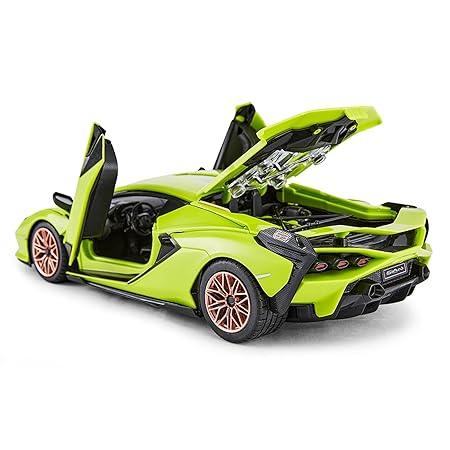 RASTAR RC Car Kits to Build, 1/18 Lamborghini Sian Supercar Assembly Building Kit with Remote Controller, 72PCs, STEM Kits for Kids and Adult, Ages 8+, Green