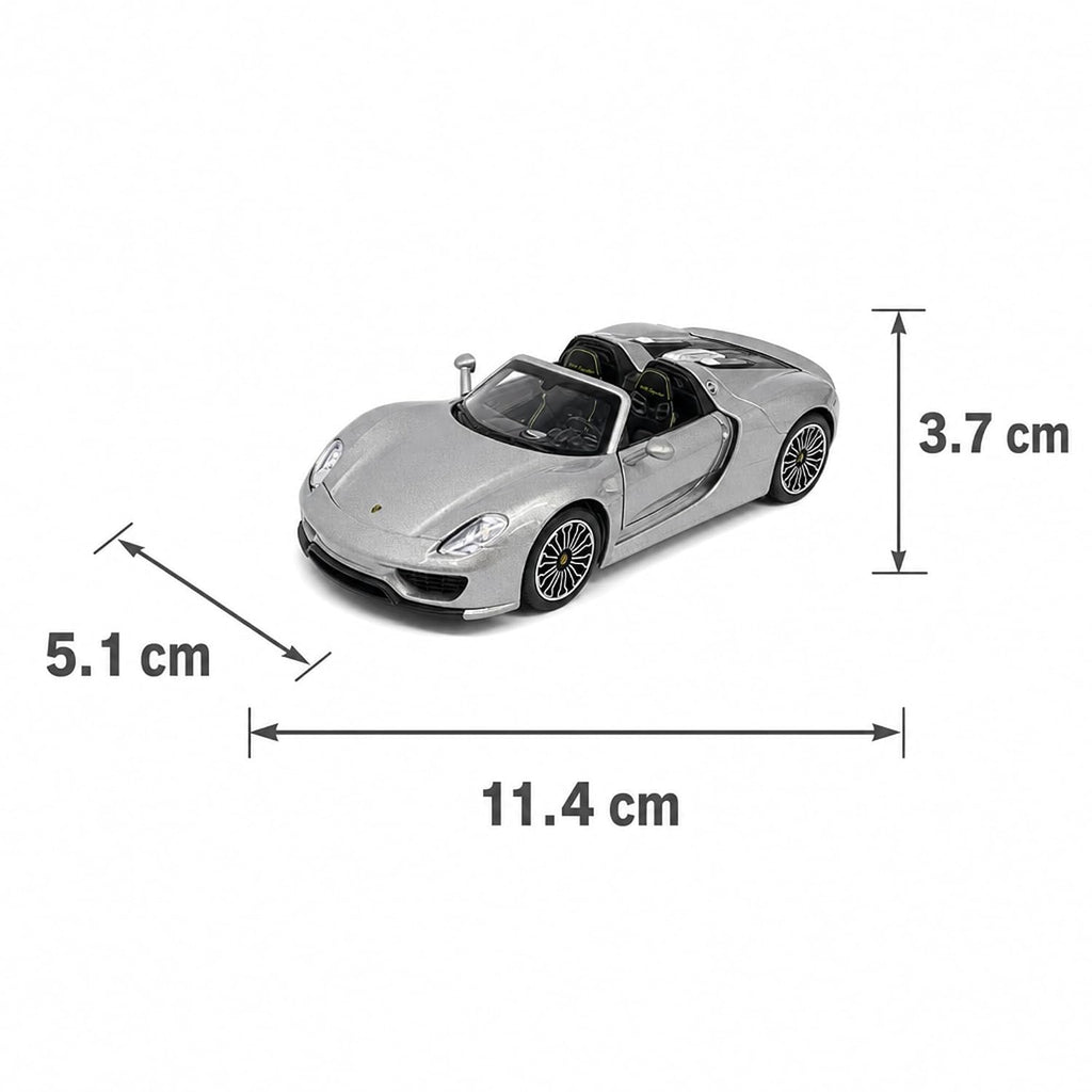 MSZ Porsche 918 Spyder 1:43 Scale Officially Licensed Die Cast