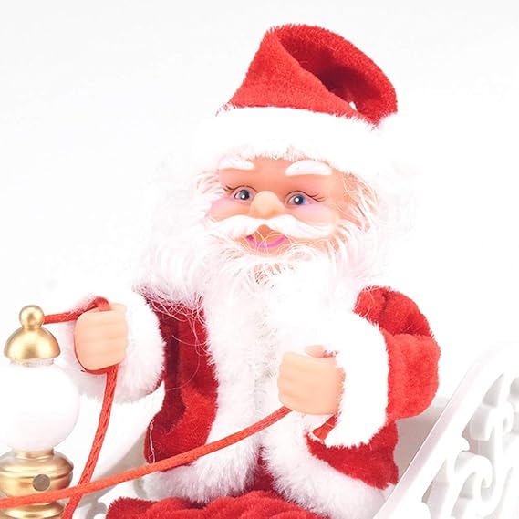 Santa Claus Doll Electric Universal Car Toy with Music for Christmas Gift Decoration