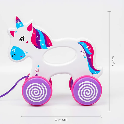 Ratna's Sparky The Unicorn | Walk & Play Pull Along Toy for Infant