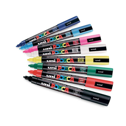 POSCA 5M 1.8-2.5mm Markers (8 Colors- 8 Pcs)
