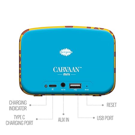 Saregama Carvaan Mini Kids - Pre-Loaded with Stories, Rhymes, Learnings, Mantras with Bluetooth/USB
