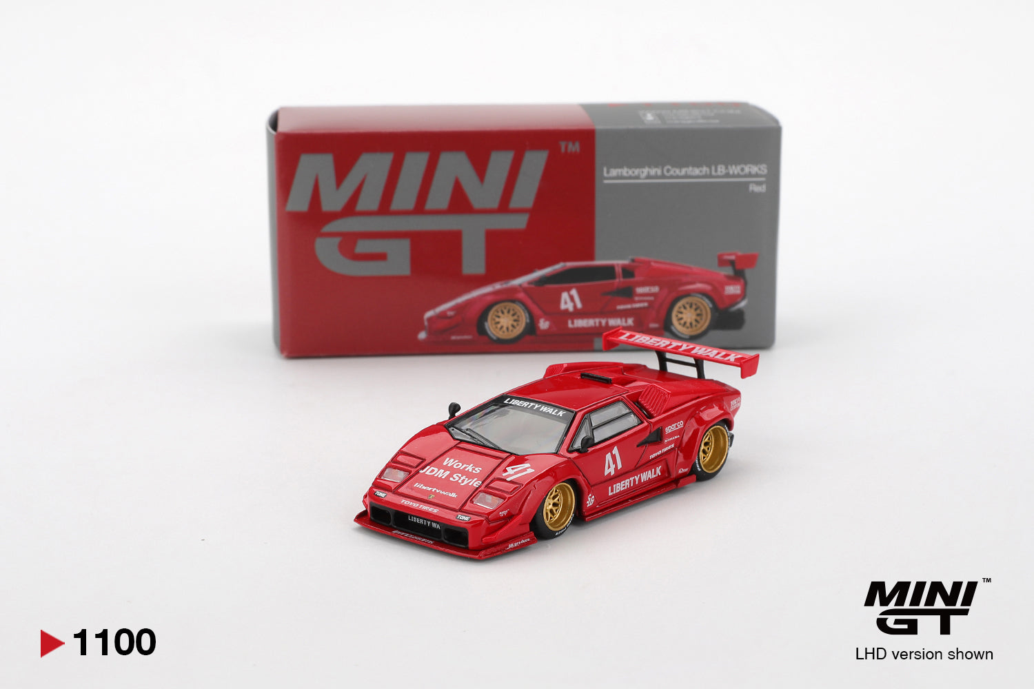 Mini GT Lamborghini Countach LB-WORKS Red diecast model Cocoland Toys