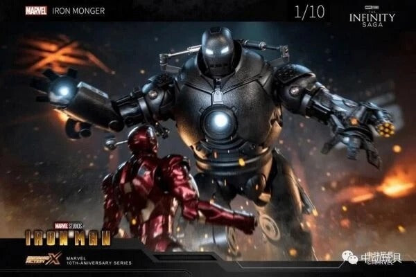 IRON MAN THE FINAL BATTLE MARVEL MK3 AND IRON MONGER SET