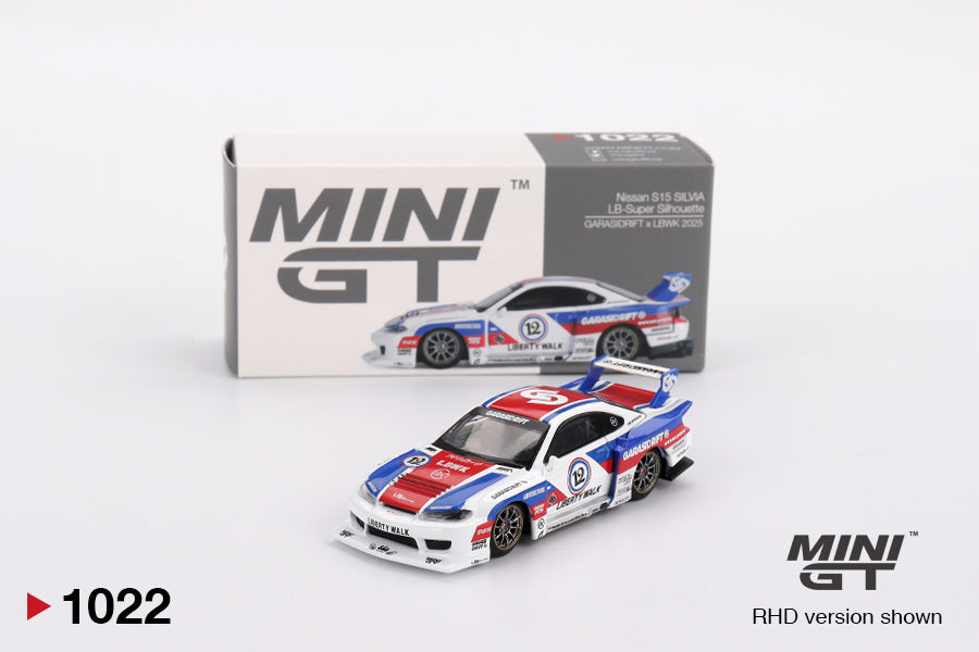 MINI GT Nissan LB-Super Silhouette S15 SILVIA GARASIDRIFT x LBWK 2025