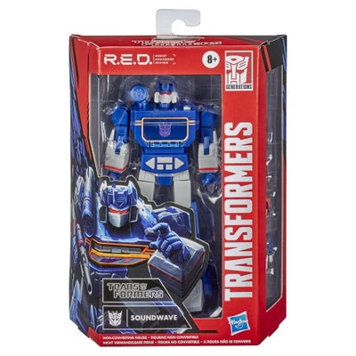 Transformers R.E.D. Soundwave 7” Toy Action Figure for Kids, Boys and Girls