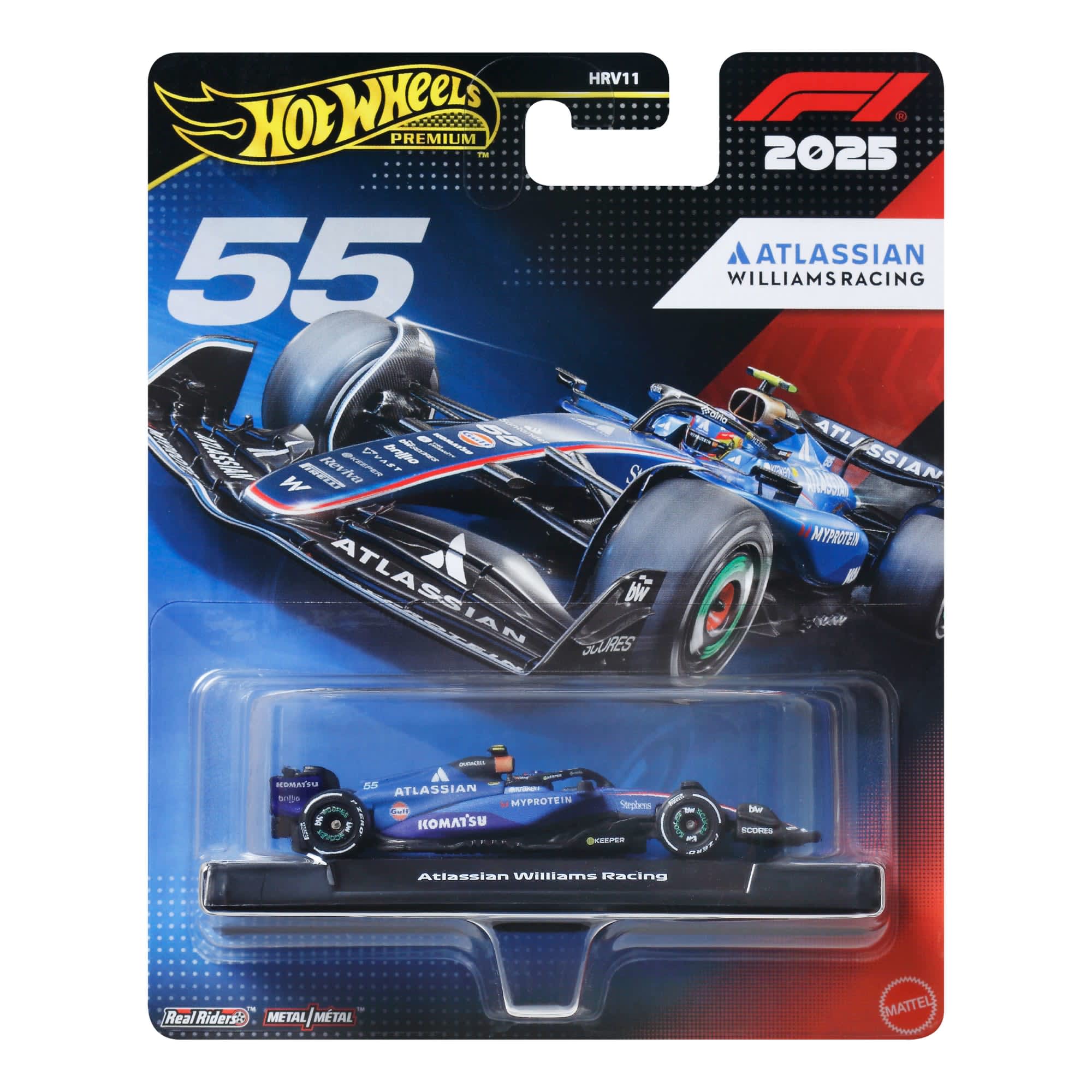 Cocoland Toyz Atlassian Williams Racing Formula 1 Team #55 premium die-cast race car with 2025 livery