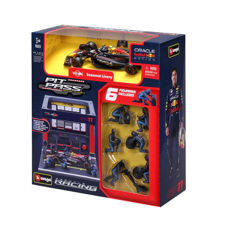 Red Bull RB20 Garage Diorama With Pit Crew Cocoland Toys