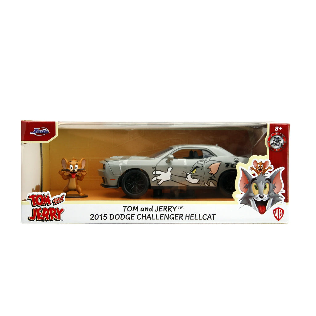 Jada Toys - 1:24 Tom And Jerry Hollywood Rides '15 Dodge Challenger Hellcat with Jerry Fig, 6 of 7    Jada Toys Jada Toys - 1:24 Tom And Jerry Hollywood Rides '15 Dodge Challenger Hellcat with Jerry Fig
