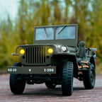 JJRC C8815 RTR 1/10 4WD RC Willys Military Truck – Rock Crawler with Metal Frame & LED Lights