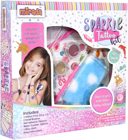 Mirada Sparkle Tattoo Kit Nail Art Kit for Girls