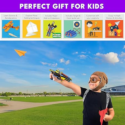 Be Cre8v Motorized Plane Launcher & Power Shooter Kit