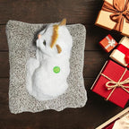 Plush Cat Toy with Meow Sound, White and Brown Persian Cat, Soft Stuffed Animal with Pillow