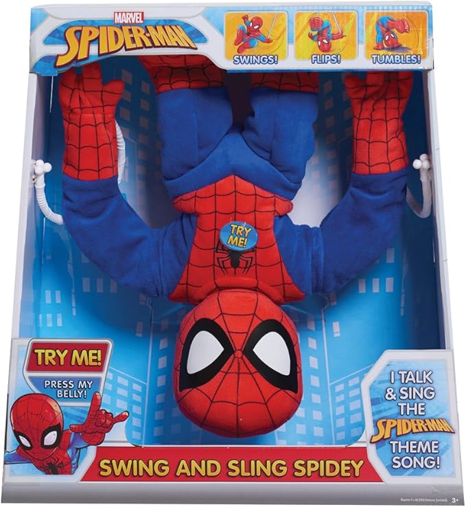Just Play Marvel Swing & Sling Spiderman Plush