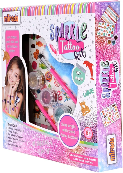 Mirada Sparkle Tattoo Kit Nail Art Kit for Girls