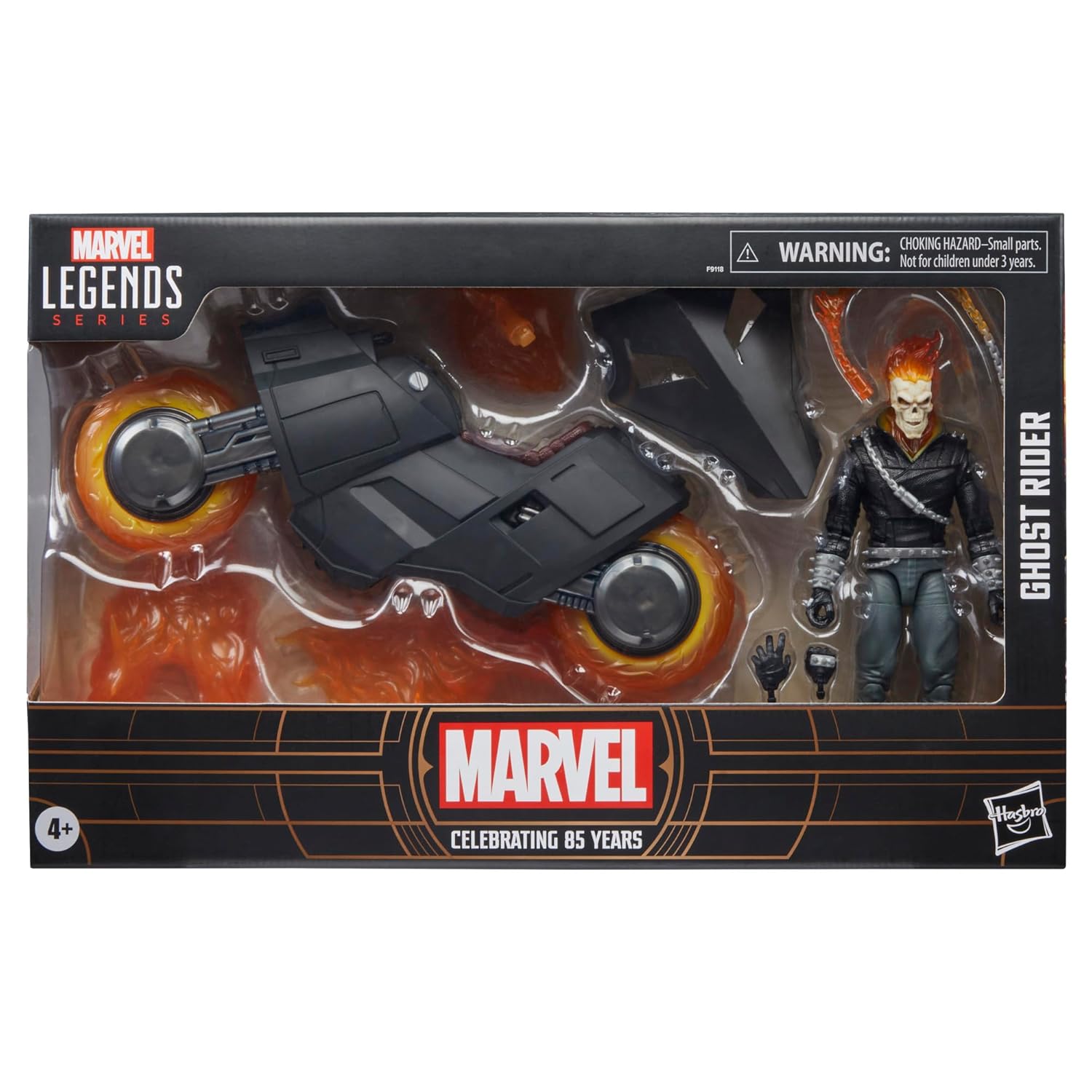 Marvel Legends Series Ghost Rider (Danny Ketch) with Motorcycle, Marvel 85th Anniversary Comics Collectible 6-Inch Action Figure