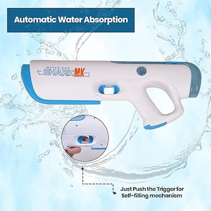 Water Gun Toy for Kids, Continuous Water Emission with Automatic Water Absorption, Strong Water Beam, USB Rechargeable