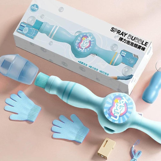 Colorful Smoke Bubble Machine & Stretchy Bubble Mist Wand - Interactive Magic Stretchy Bubble Maker Machine with Stretchy Smoke Effect for Parties, Fun Gift for Kids