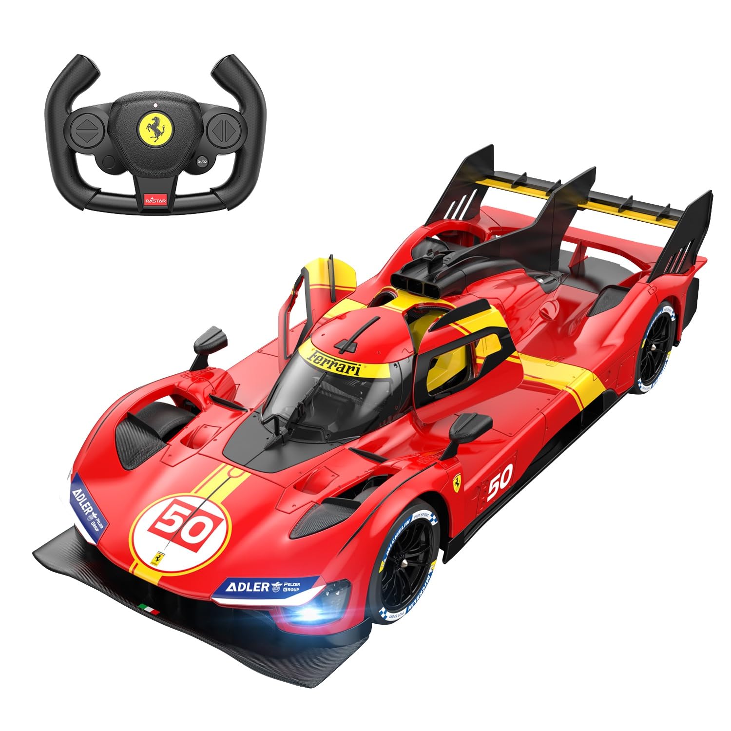 RASTAR Ferrari 499P #50 1:14 RC racing car with steering wheel controller Cocoland Toys