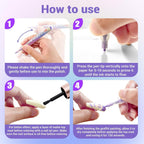 Nail Art Markers 0.7mm Nail Art Pens Set 12 Colors for DIY Painting Nails, Drawing