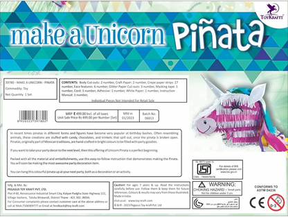 Toykraftt : Paper Craft Kit Arts & Crafts Kit | Make A Unicorn Pinata