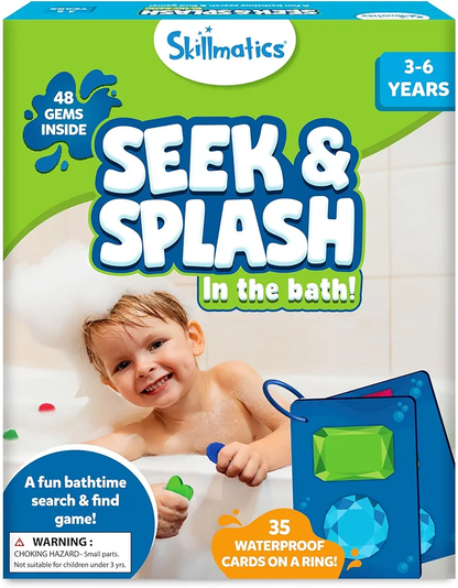 Skillmatics Seek & Splash Bath Toys - Search and Find Gem Game