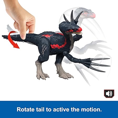 Mattel Jurassic World Chaos Theory Attack and Roar Sounds Therizinosaurus Dinosaur Action Figure
