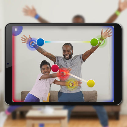 Twister Air Game | Ar App Play Game with Wrist and Ankle Bands | Links to Smart Devices | Active Party Games for Kids and Adults | Ages 8+ | for 1+ Players,Multicolor