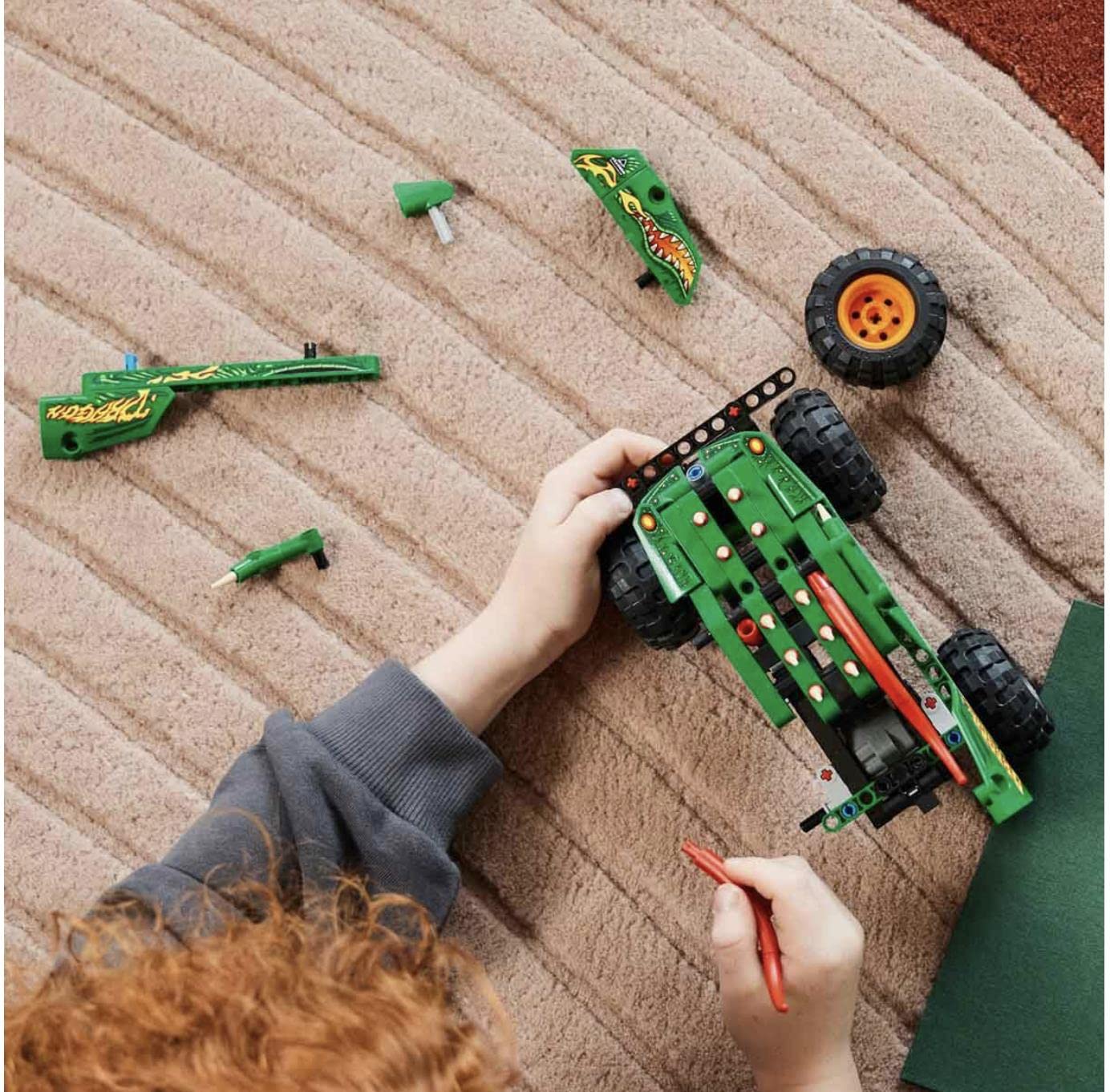 LEGO Technic Monster Jam Dragon 42149 Building Toy Set (217 Pcs),Multicolor