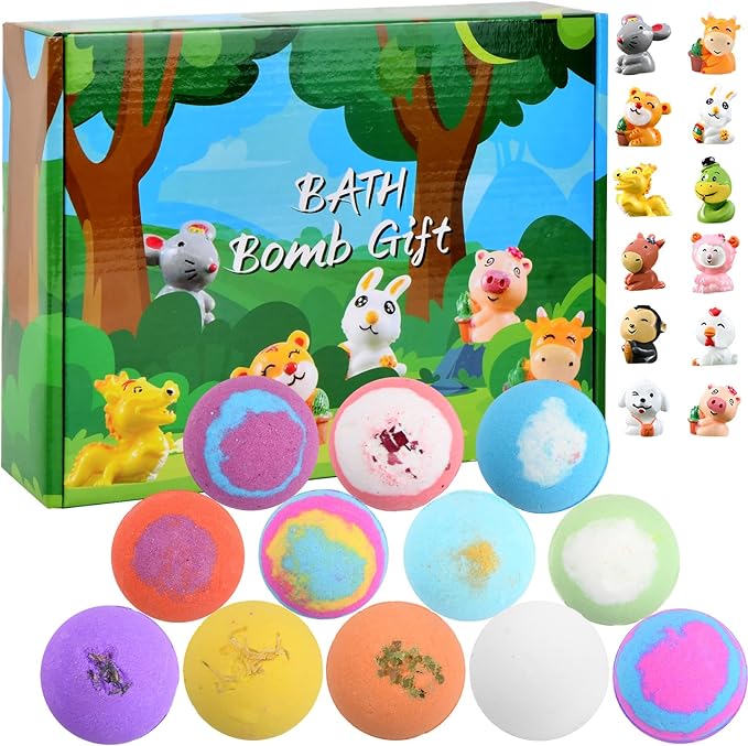 Bath Bombs Sea Animals Gift (12 Surprise Toy Inside) Bathbombs