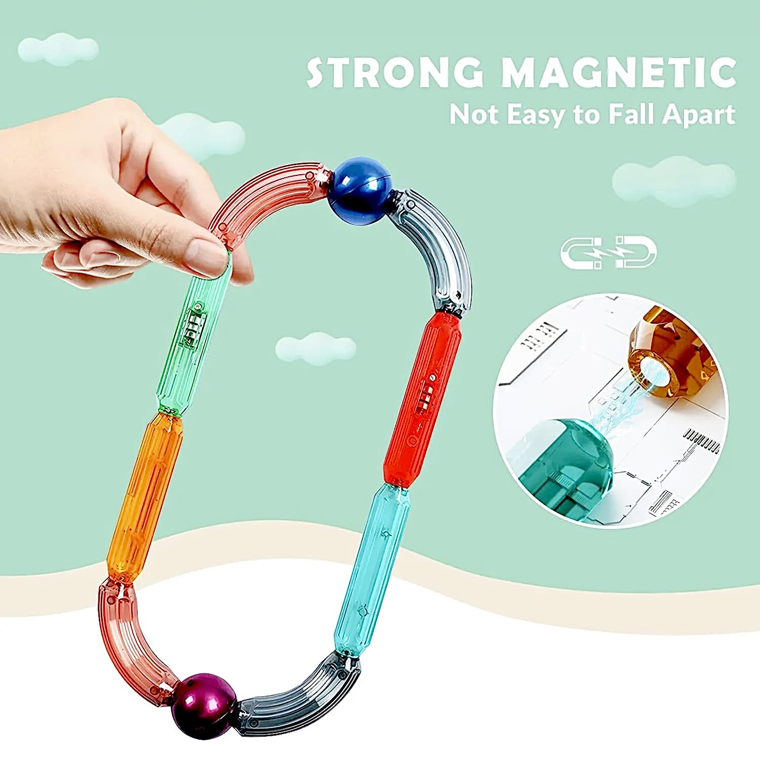 KIPA GAMING MagPlay LED Jumbo Magnetic Building Set Glow in The Dark