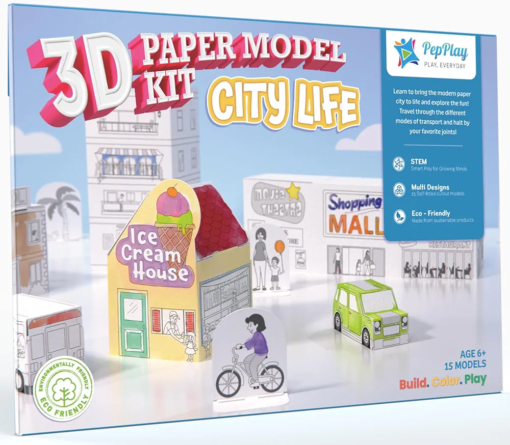 PepPlay 3D Paper Model Kit-City Life