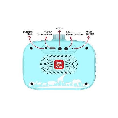 Oye Kids Story Box Speaker with 1000 Stories in Hindi and English. Electronic Learning Toy for Kids Age 3 to 10. Birthday Gift for Kids Boys Girls Children Babies. Story Telling Speaker for Children