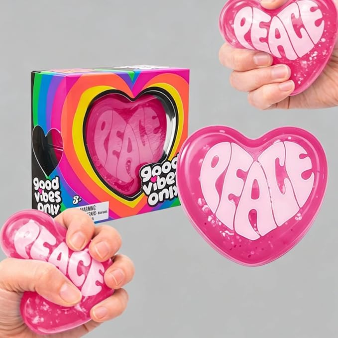 Soft Heart Stress Ball Portable Heart Press Toy Random One (Pack Of 1)