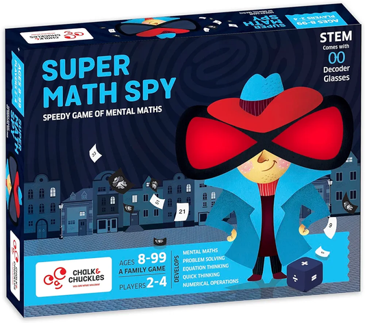 Chalk and Chuckles Super Math Spy Board Game