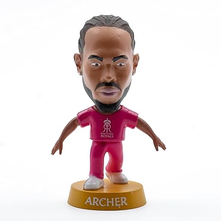 Cricket Icons Action Figure Jofra Archer Rajasthan Royal Collectible Miniature, IPL Edition with 360° Rotatable Head, RR Cricket Player for Fans & Kids, Collectors Pack of 1