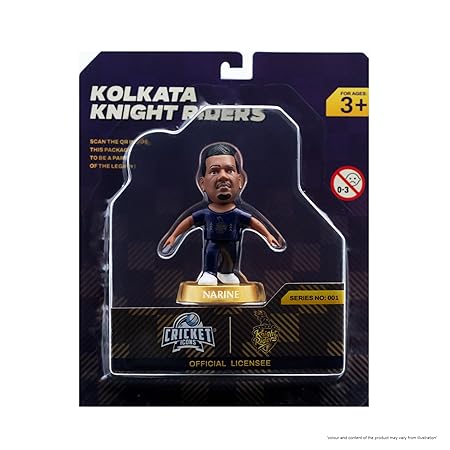 Cricket Icons Action Figure Sunil Narine Kolkata Knight Riders Collectible Miniature, IPL Edition