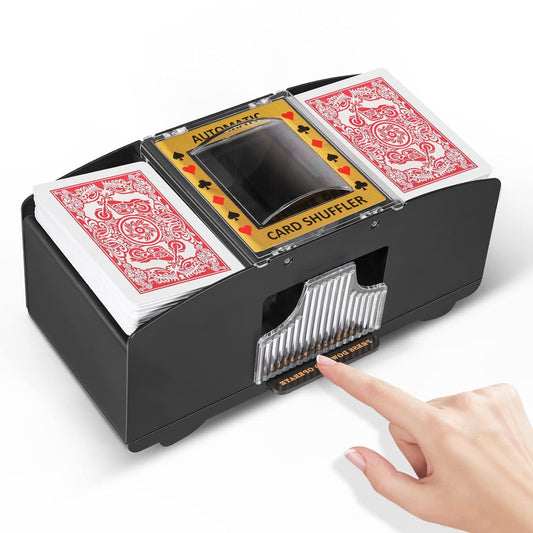 Battery Operated Automatic Card Shuffler 2 Deck,Playing Card Shuffler for Home Card Game,Travel