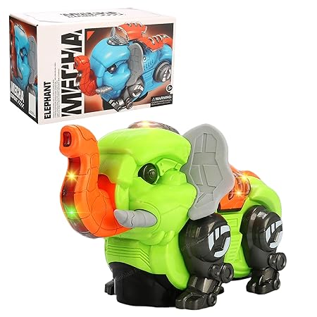 FunBlast Mechanical Elephant Toy - Electric Elephant Toy with Universal Wheel