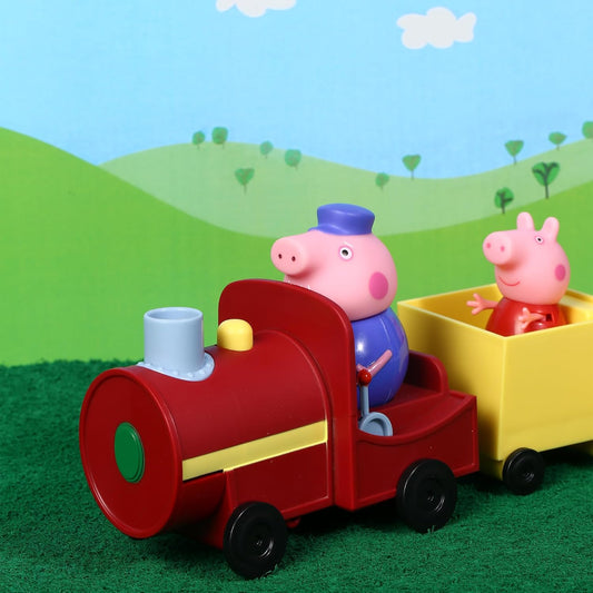 PEPPA PIG Grandpa's Train and Carriage Playset, Includes 2 Figures, Preschool Toy for Girls & Boys 3 Years and Up, Birthday Gift Toys for Kids