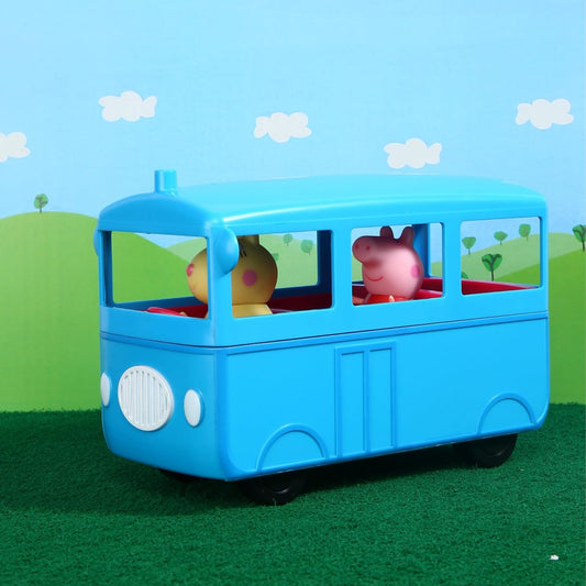 PEPPA PIG Peppa's School Bus Playset with Sound Effects, Includes 2 Figures, Preschool Toy for Girls and Boys 3 Years and Up, Birthday Gift Toys for Kids