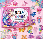 Bath Bombs (Fruit-Scented fizzies) (Animals) (Ocean Animals) (Mermaid) Gift (12 Surprise Toy Inside) Bathbombs