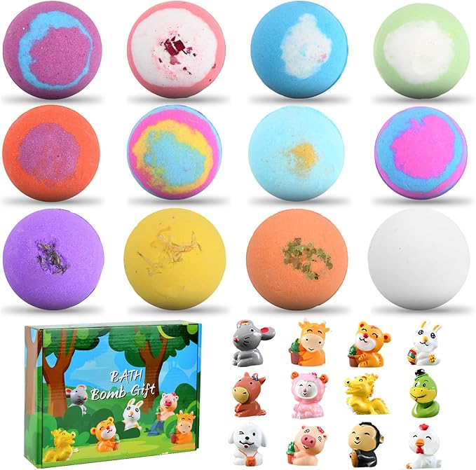 Bath Bombs Sea Animals Gift (12 Surprise Toy Inside) Bathbombs